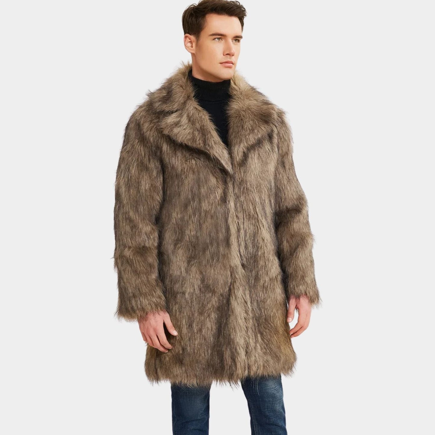 Luxurious Lapel Plush Fur Coat | Zyphhra