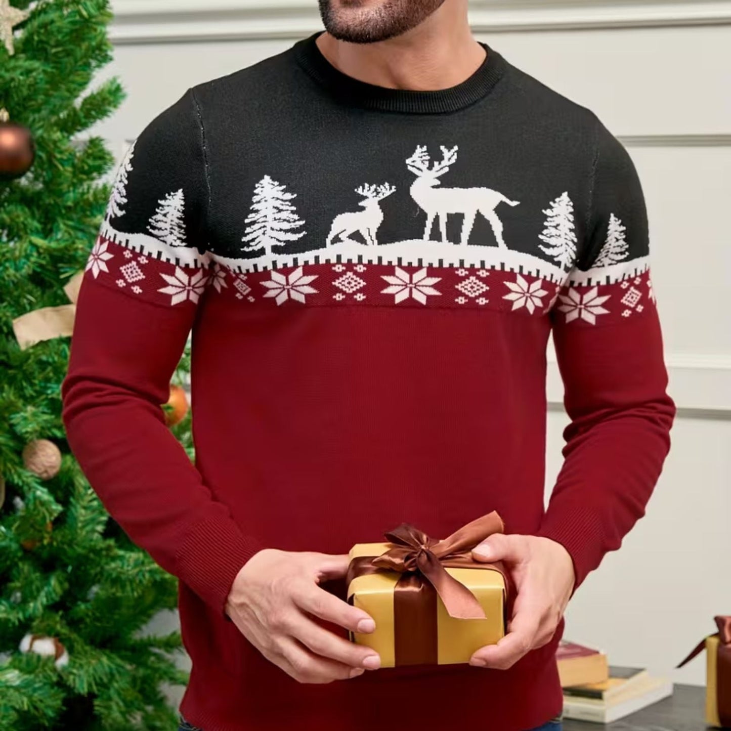 Reindeer Fair Isle Christmas Jumper | Zyphhra
