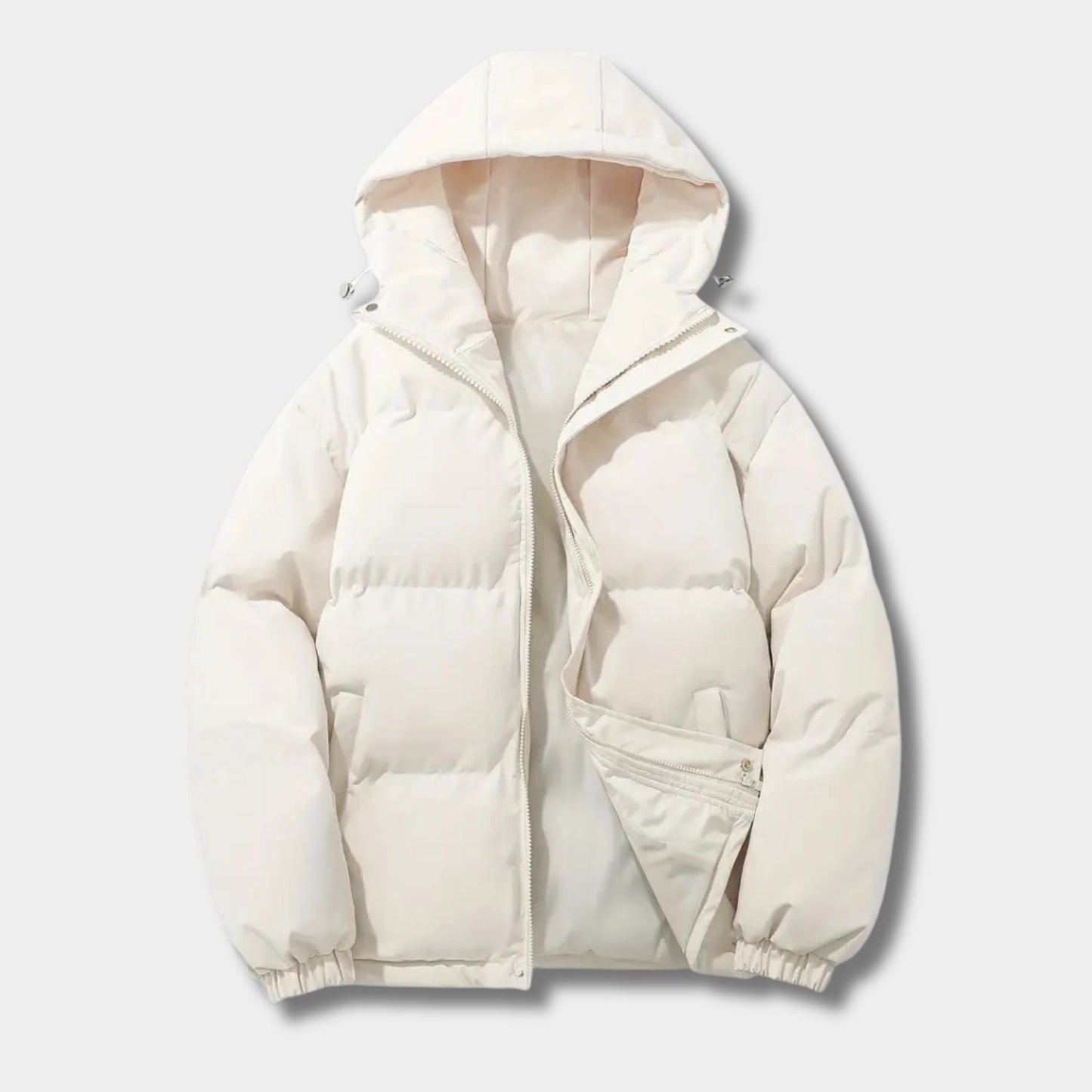 Drawstring Hood Puffer Winter Jacket | Zyphhra