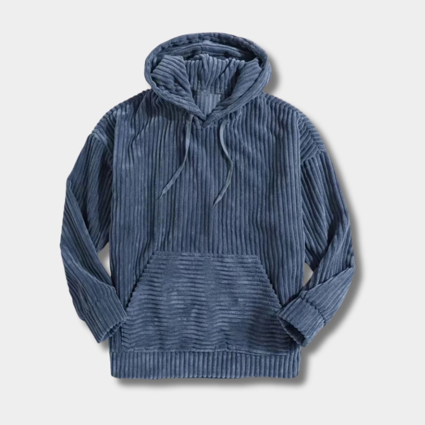 Textured Corduroy Pullover Hoodie | Zyphhra