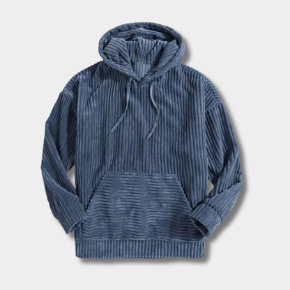 Textured Corduroy Pullover Hoodie | Zyphhra