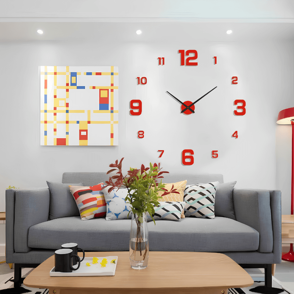 Minimalist Black Designer Wall Clock | Zyphhra