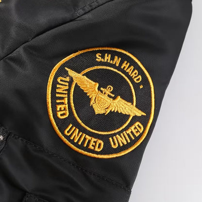 Embroidered Flight Aviator Jacket | Zyphhra