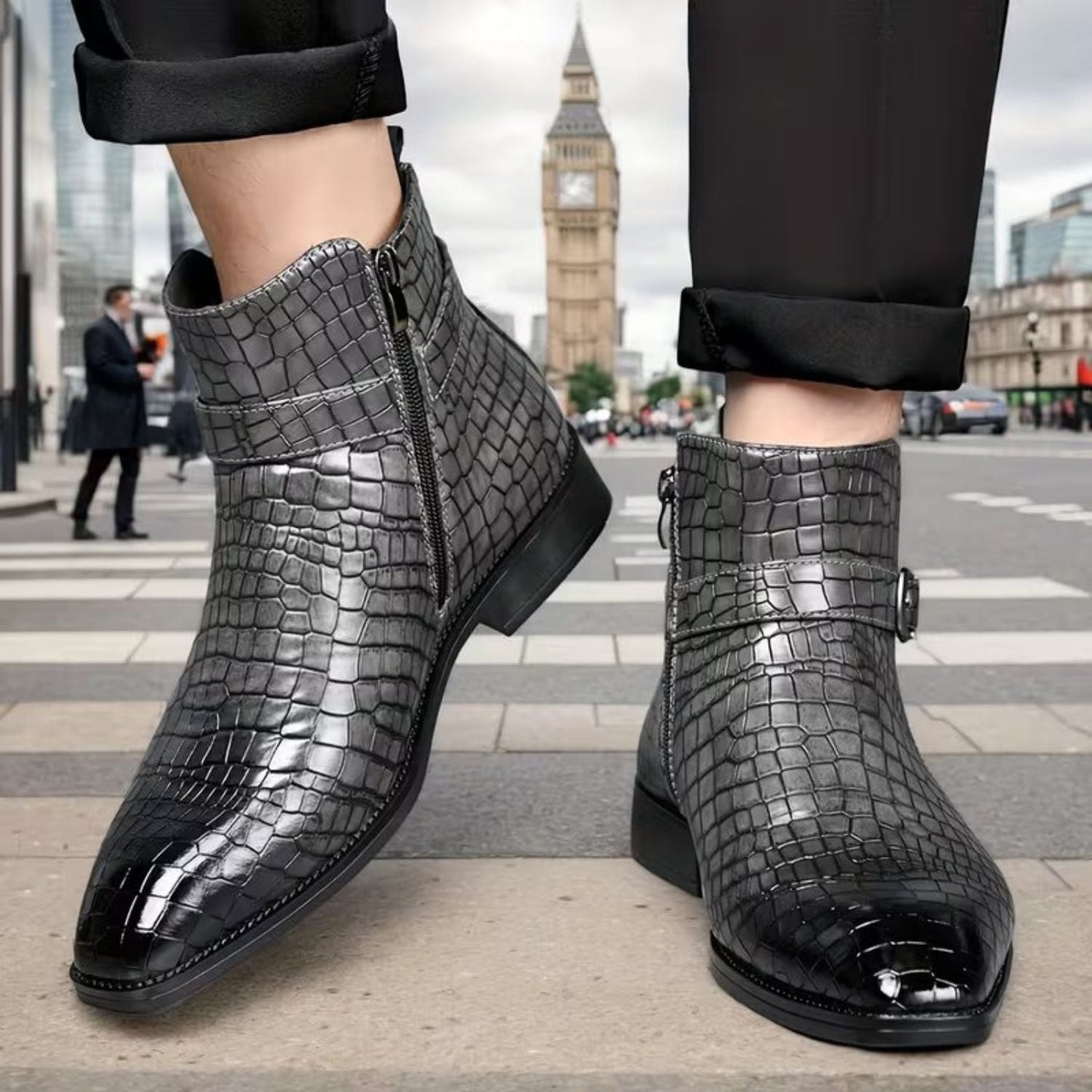 Croc Buckle Dress Boots | Zyphhra