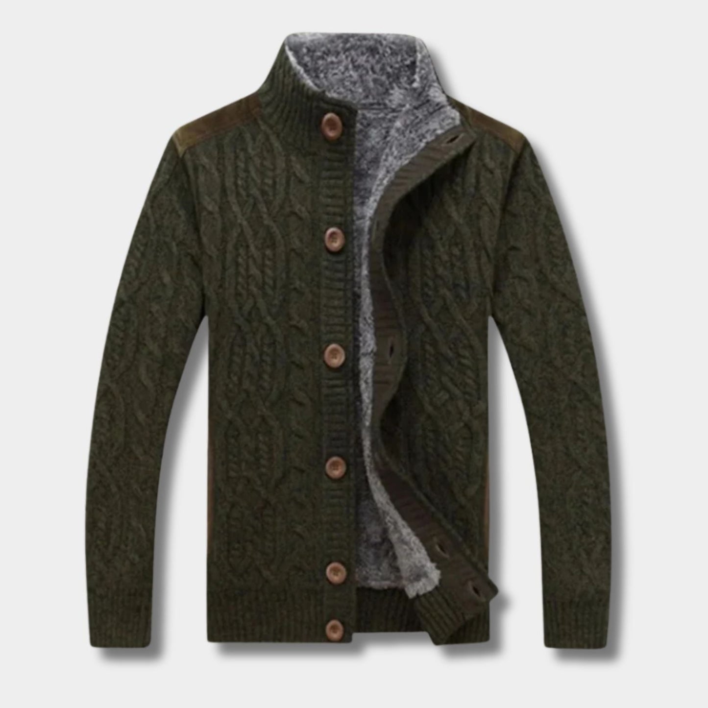 Sherpa Cable Knit Cardigan | Zyphhra