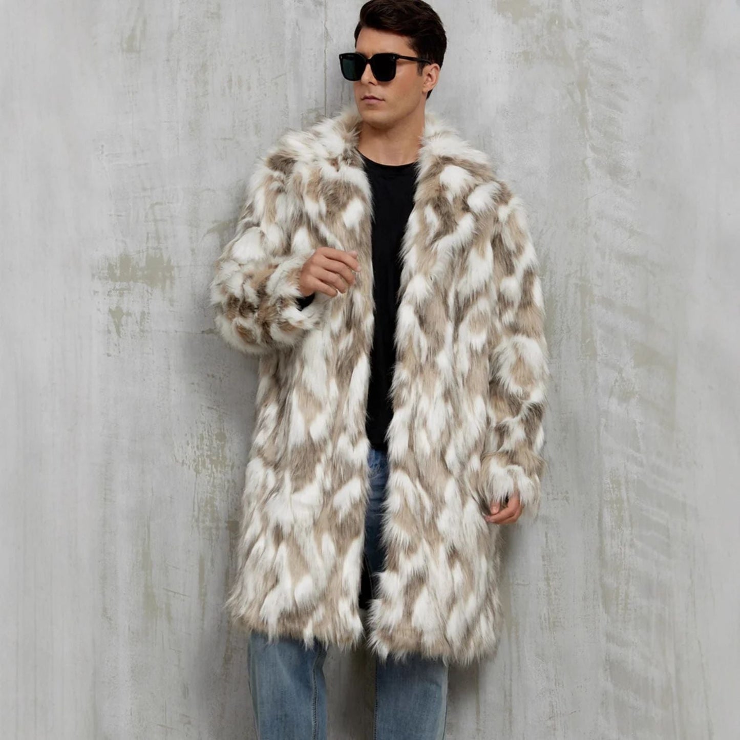 Animal Print Faux Fur Coat | Zyphhra