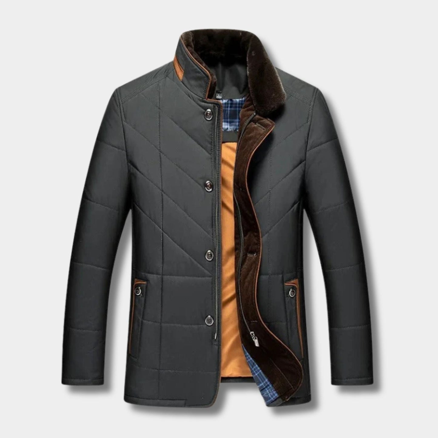 Quilted Stand Collar Winter Jacket | Zyphhra