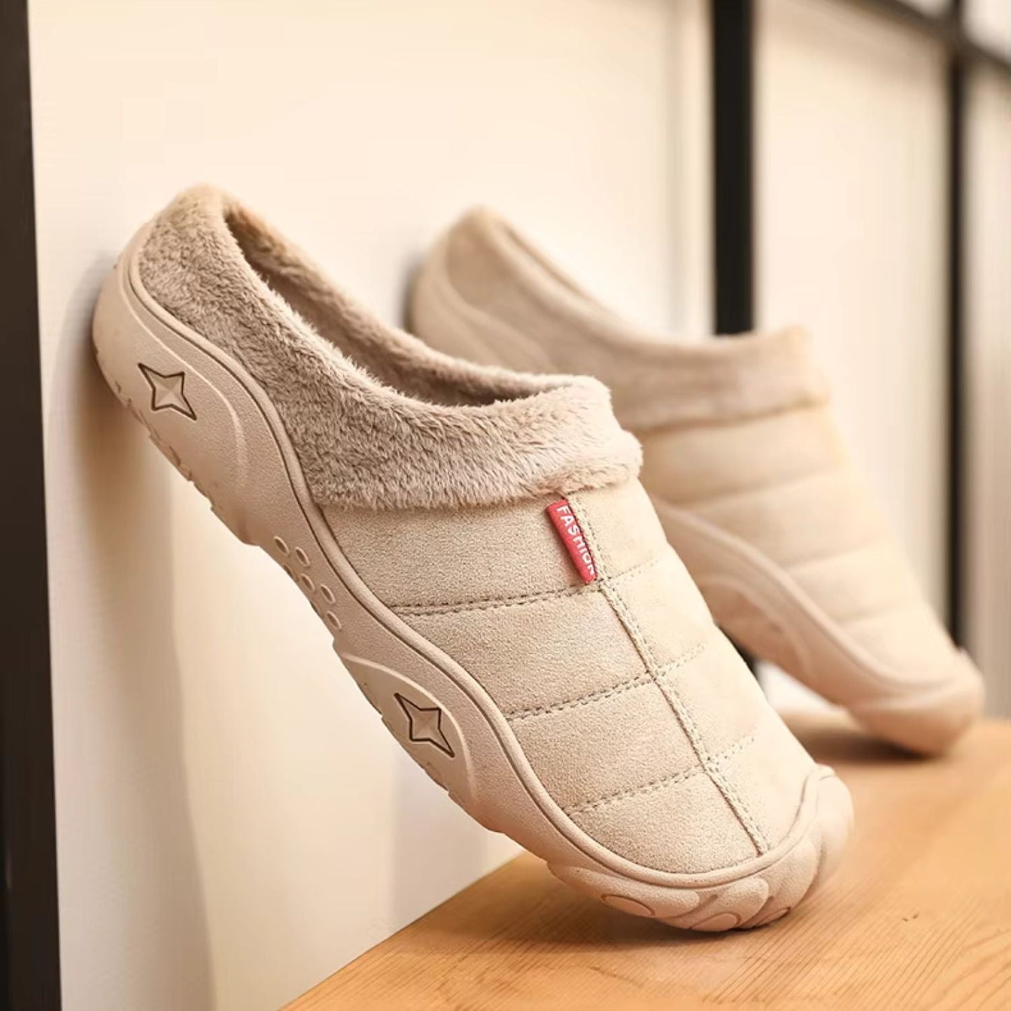 Quilted Plush Slip-On Slippers | Zyphhra