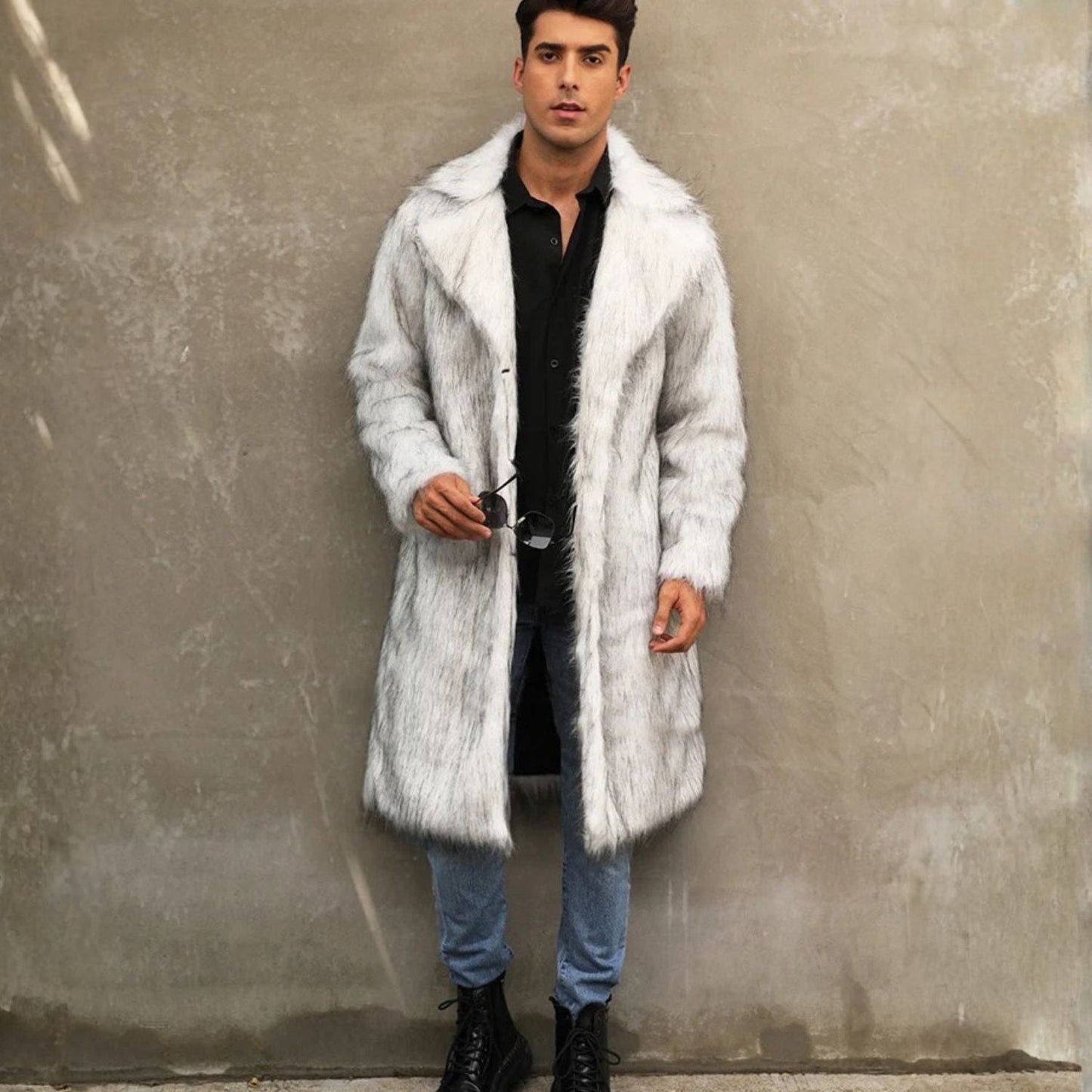 Wide Lapel Plush Fur Coat | Zyphhra