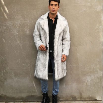 Wide Lapel Plush Fur Coat | Zyphhra