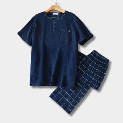 Textured Short Sleeve Pyjama Set | Zyphhra