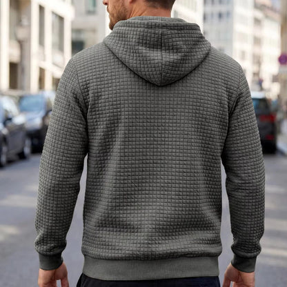 Textured Jacquard Pullover Hoodie | Zyphhra