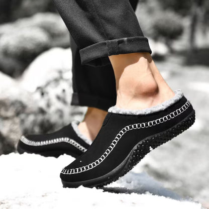 Sherpa Trim Slip-On Slippers | Zyphhra