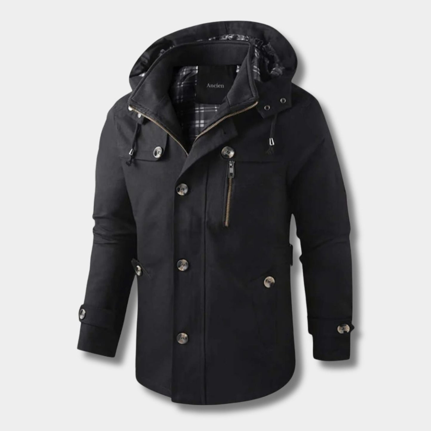 Button Front Hooded Winter Jacket | Zyphhra