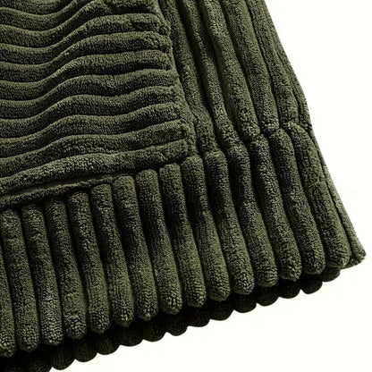 Textured Corduroy Pullover Hoodie | Zyphhra
