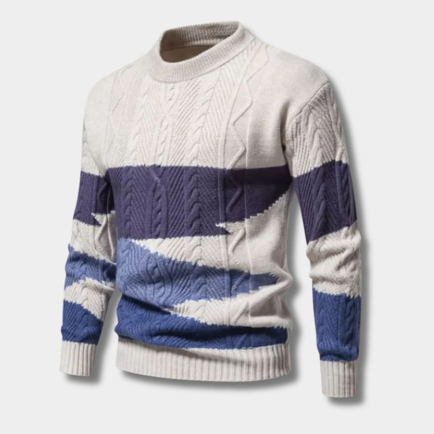 Colour Block Cable Knit Jumper | Zyphhra