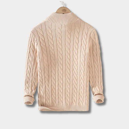 Cable Knit Quarter-Zip Jumper | Zyphhra