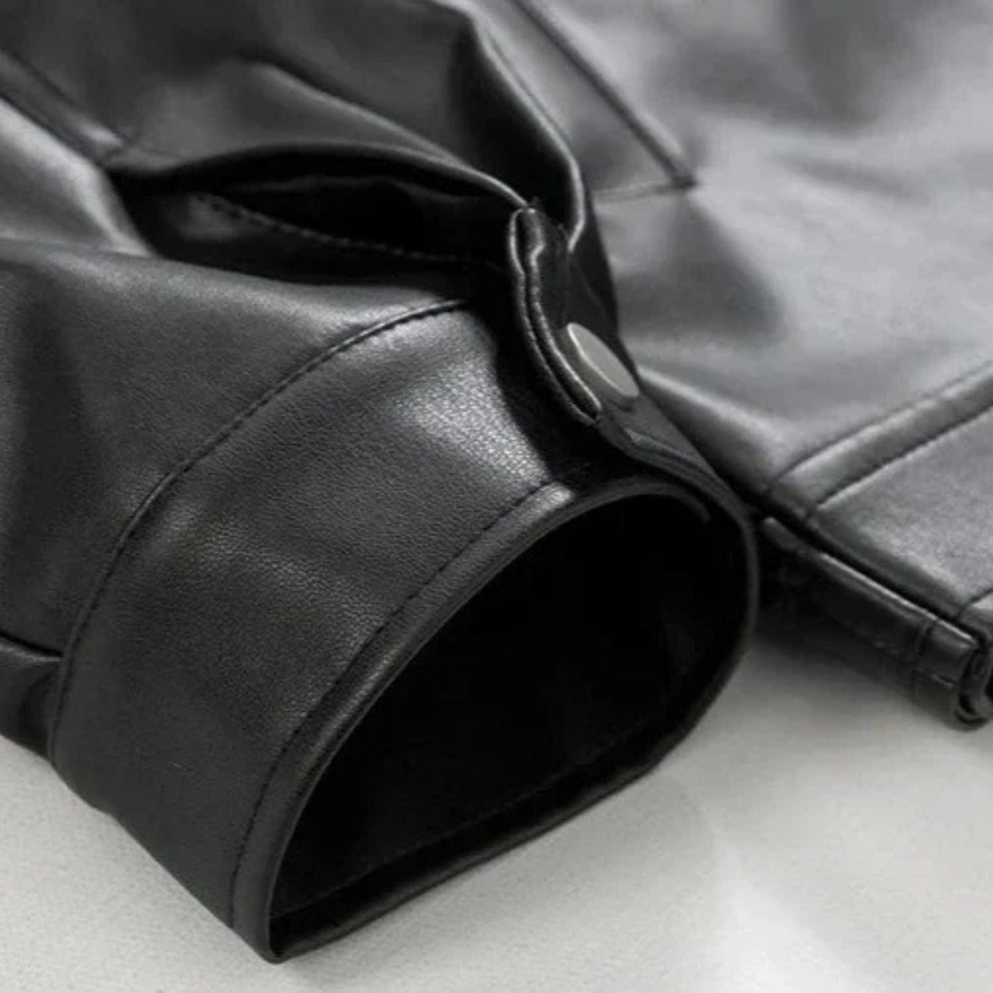 Oversized Retro Leather Jacket | Zyphhra