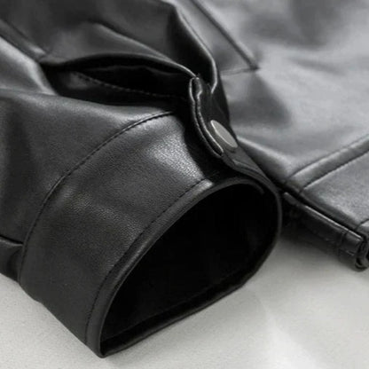 Oversized Retro Leather Jacket | Zyphhra