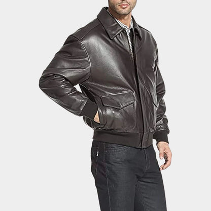 Vintage Leather Aviator Jacket | Zyphhra