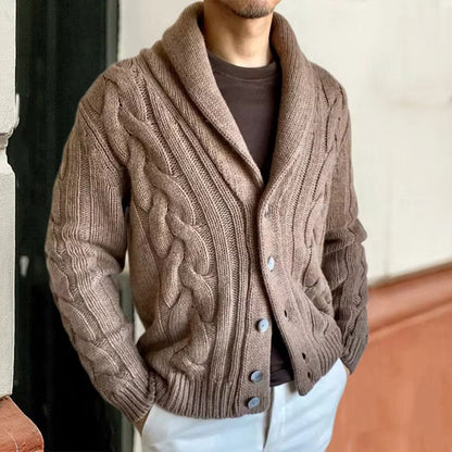 Cable Shawl Collar Cardigan | Zyphhra