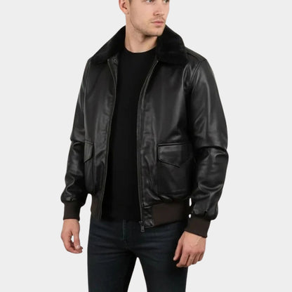 Leather Aviator Jacket | Zyphhra