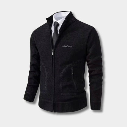 Geometric Zip Knit Cardigan | Zyphhra
