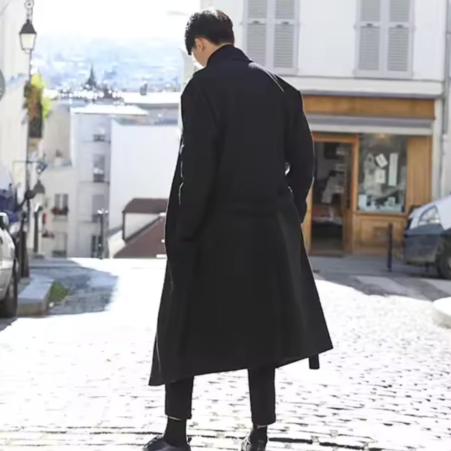 Belted Lapel Wool Over Coat | Zyphhra