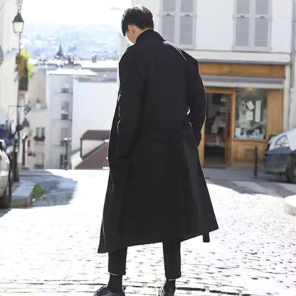 Belted Lapel Wool Over Coat | Zyphhra