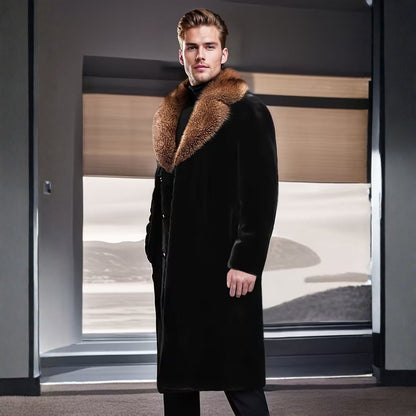 Plush Lapel Fur Coat | Zyphhra