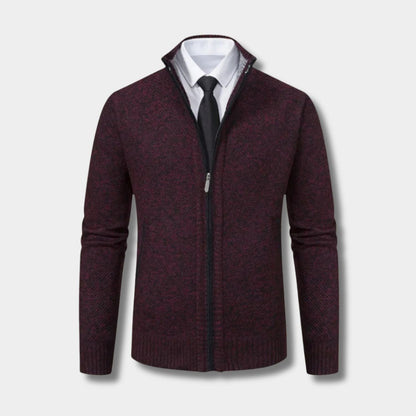 Zip-Up Mock Neck Cardigan | Zyphhra