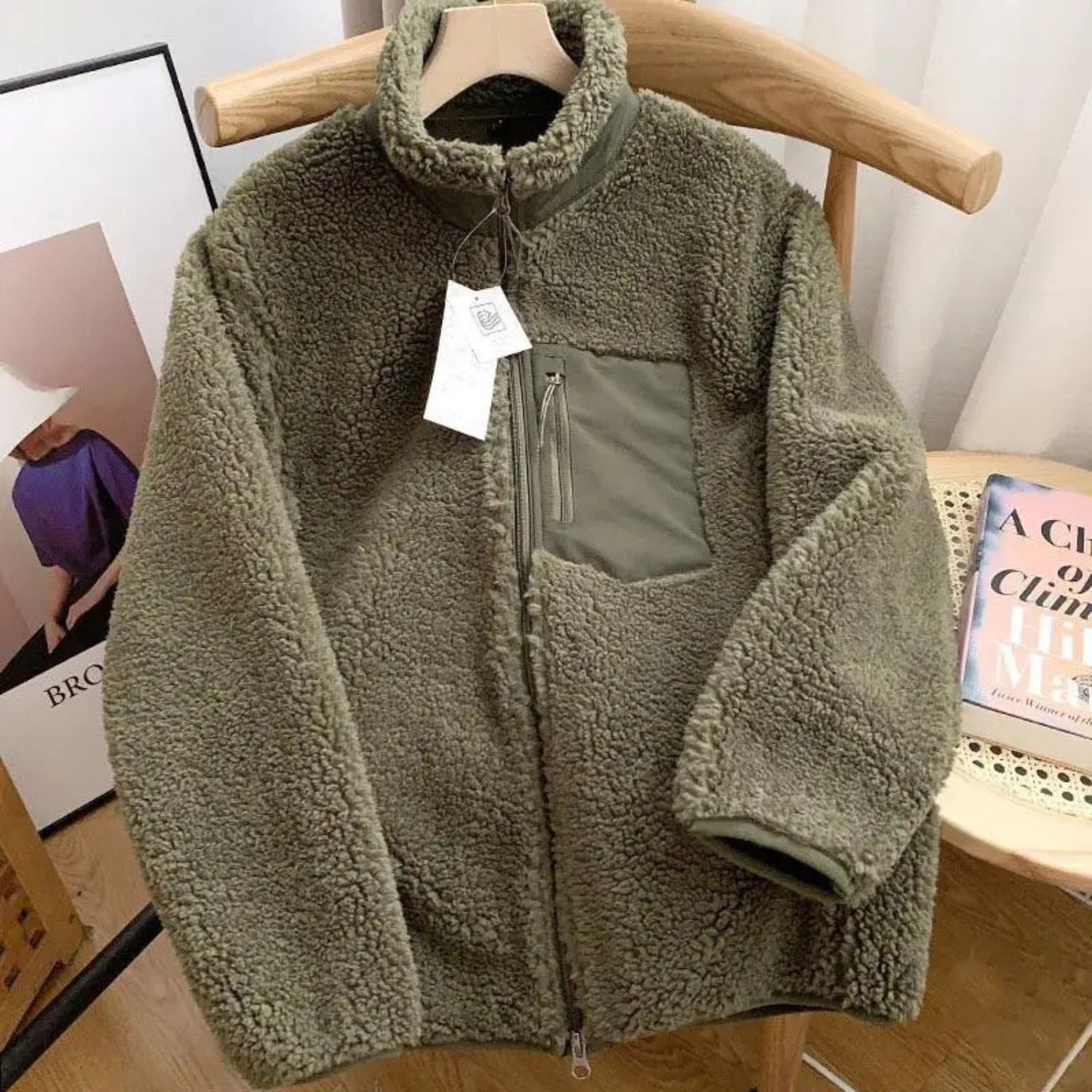 Plush Stand-Collar Fleece Jacket | Zyphhra