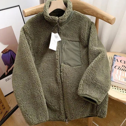 Plush Stand-Collar Fleece Jacket | Zyphhra
