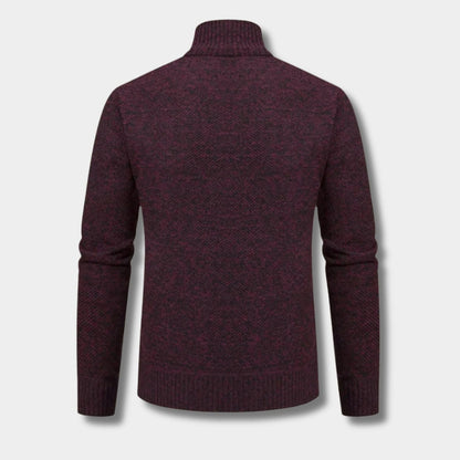 Zip-Up Mock Neck Cardigan | Zyphhra