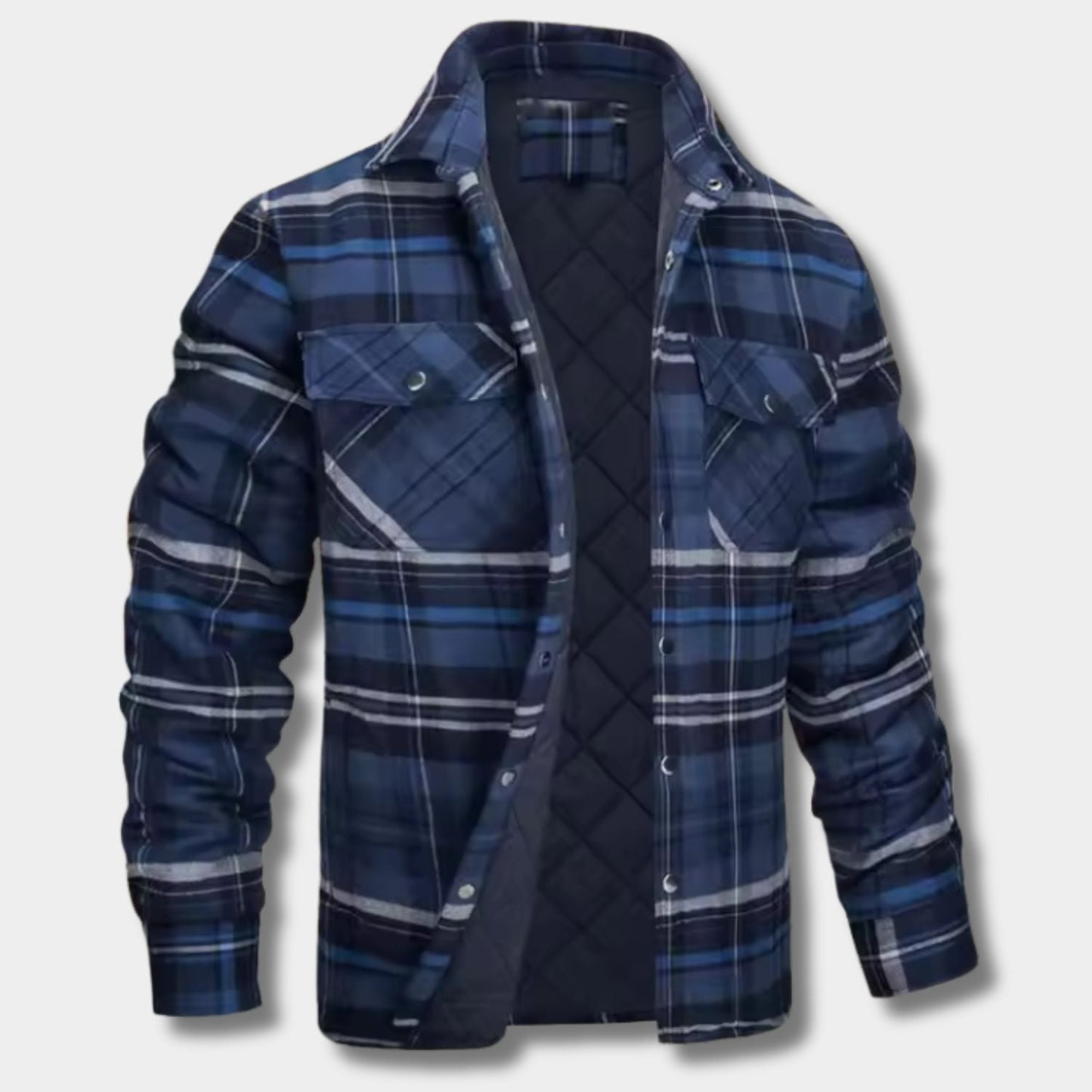 Quilted Check Flannel Shirt Jacket | Zyphhra