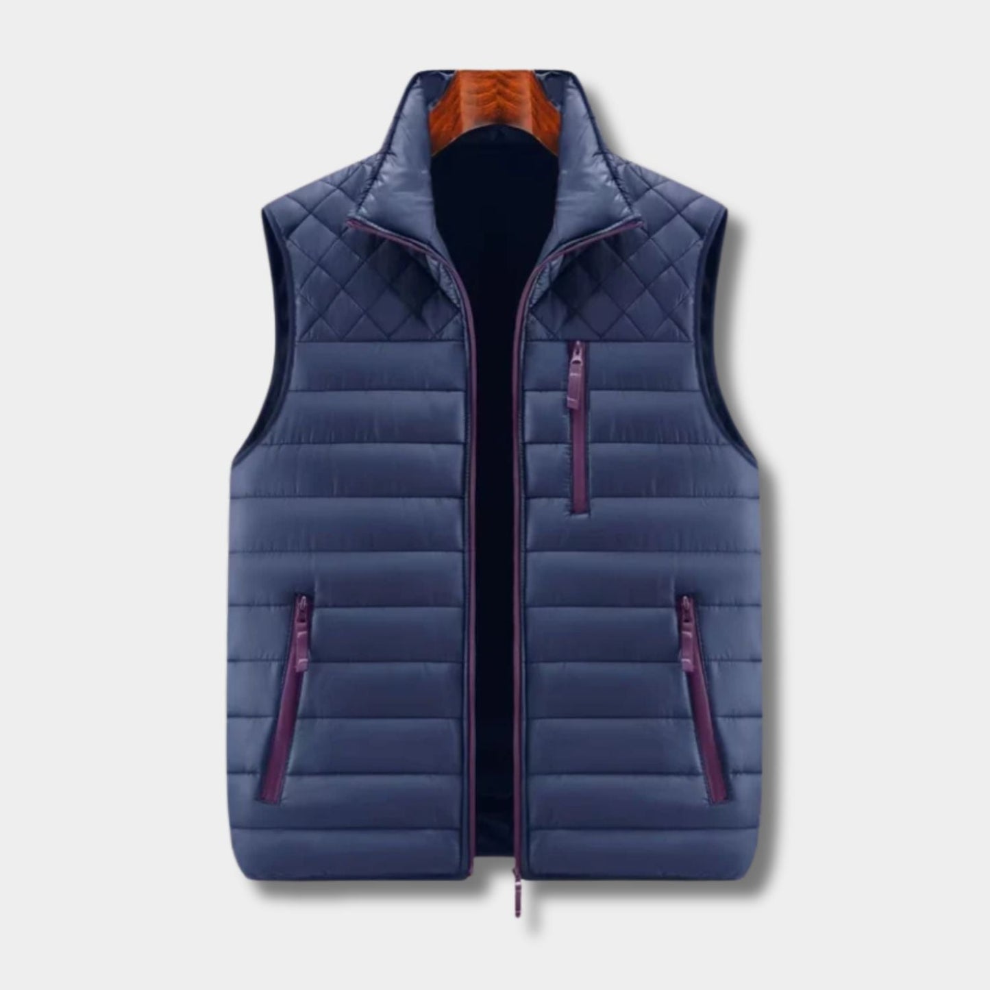 Quilted Stand Collar Puffer Gilet | Zyphhra