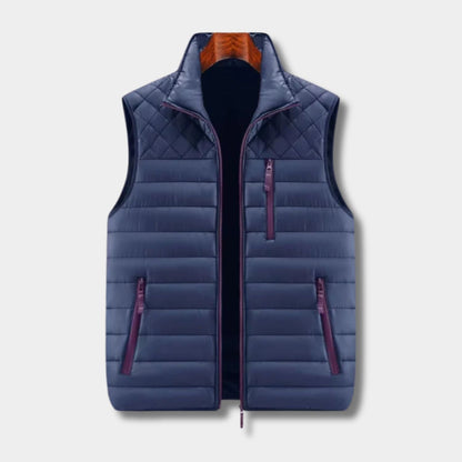 Quilted Stand Collar Puffer Gilet | Zyphhra