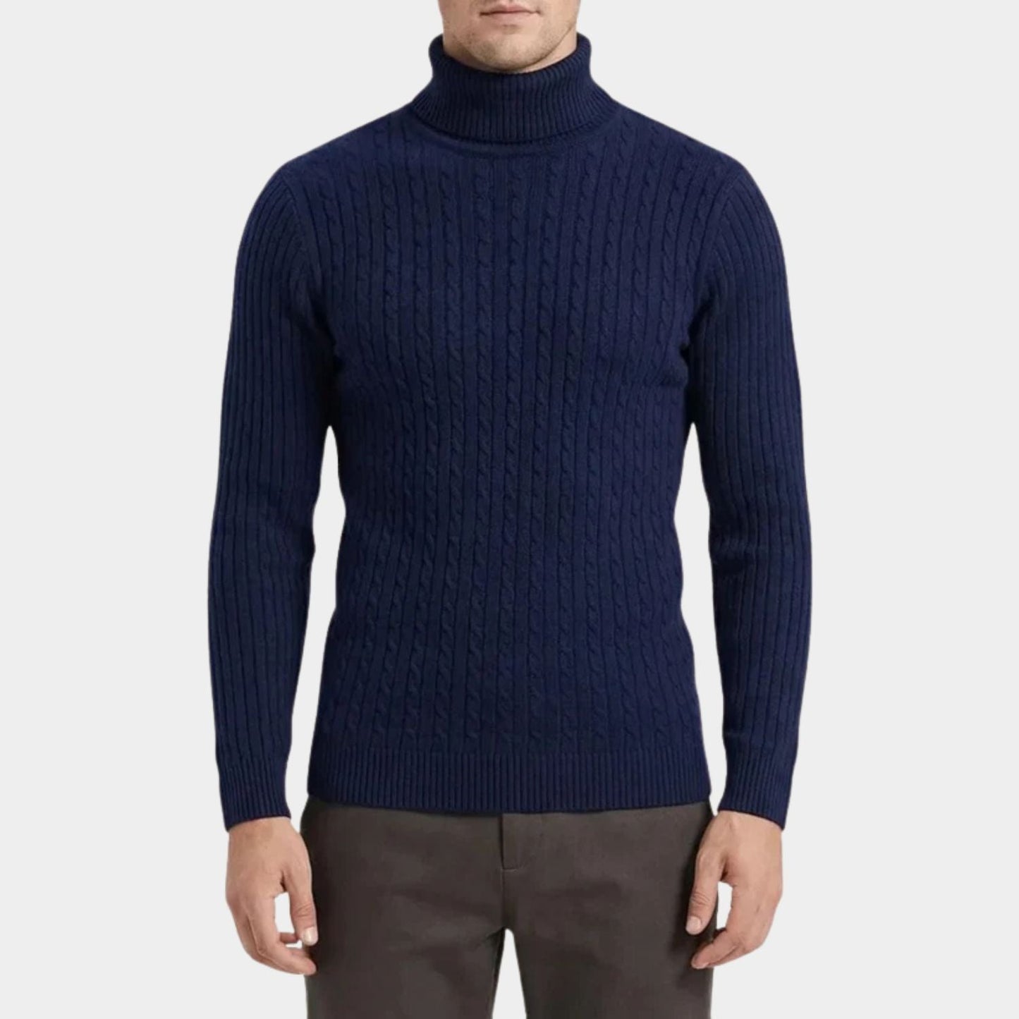 Cable Knit Roll Neck Jumper | Zyphhra