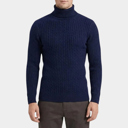 Cable Knit Roll Neck Jumper | Zyphhra
