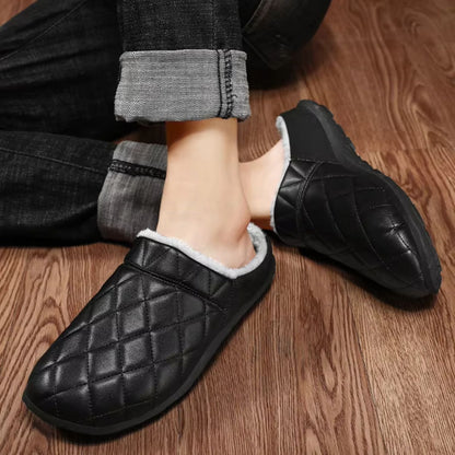 Quilted Plush-Lined House Slippers | Zyphhra