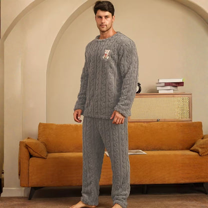 Plush Jacquard Bear Pyjama Set | Zyphhra