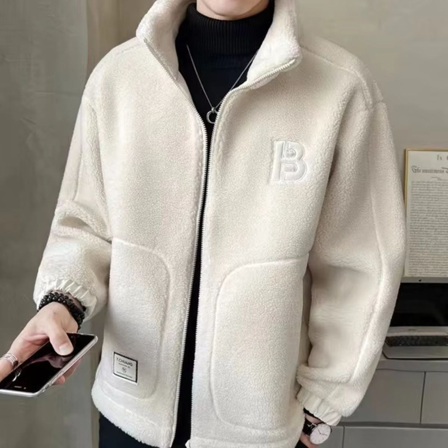 High-Collar Sherpa Fleece Jacket | Zyphhra