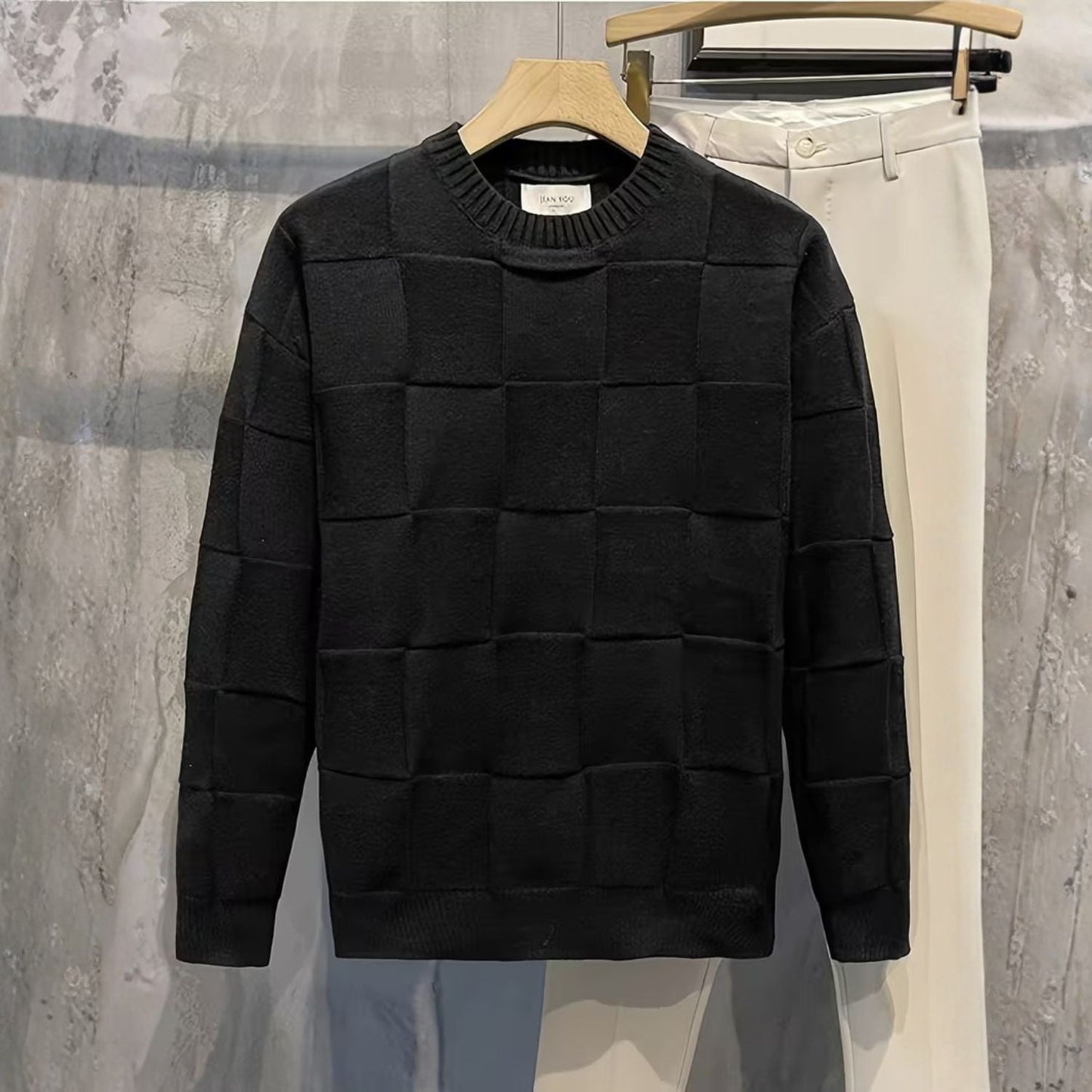 Textured Knit Crew Neck Jumper | Zyphhra