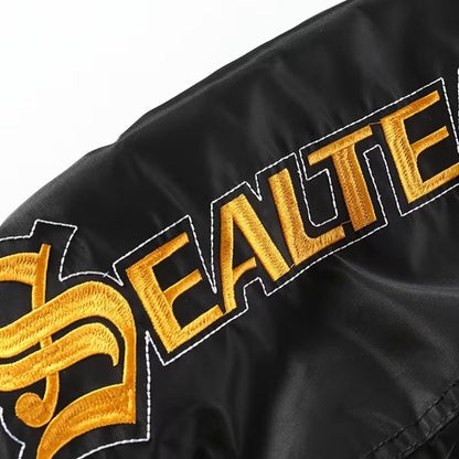 Embroidered Flight Aviator Jacket | Zyphhra