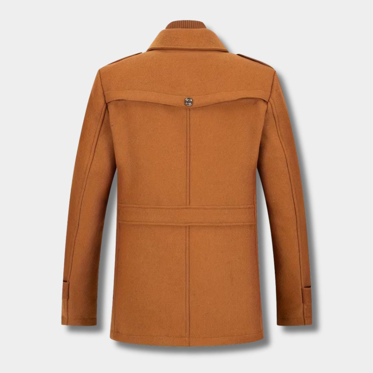 High Neck Fleece Pea Coat | Zyphhra