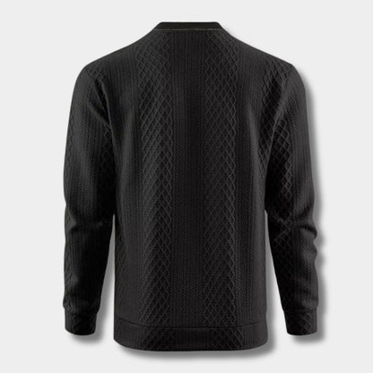 Checkered Panel Knit Jumper | Zyphhra