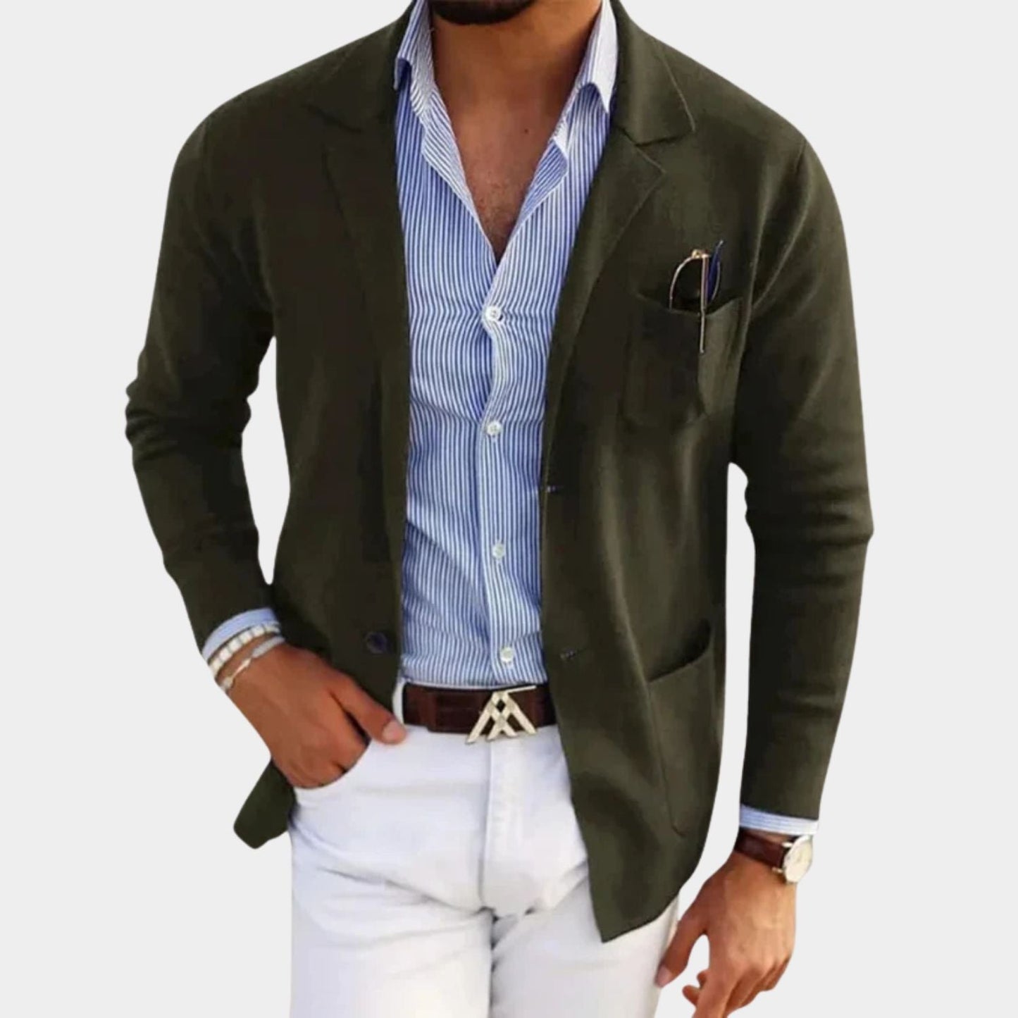 Tailored Lapel Knit Cardigan | Zyphhra