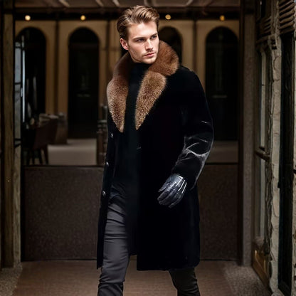 Plush Lapel Fur Coat | Zyphhra
