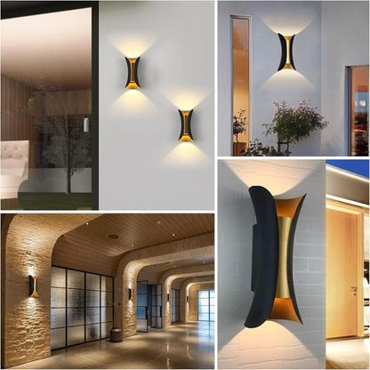 Modern Black Gold Wall Light | Zyphhra