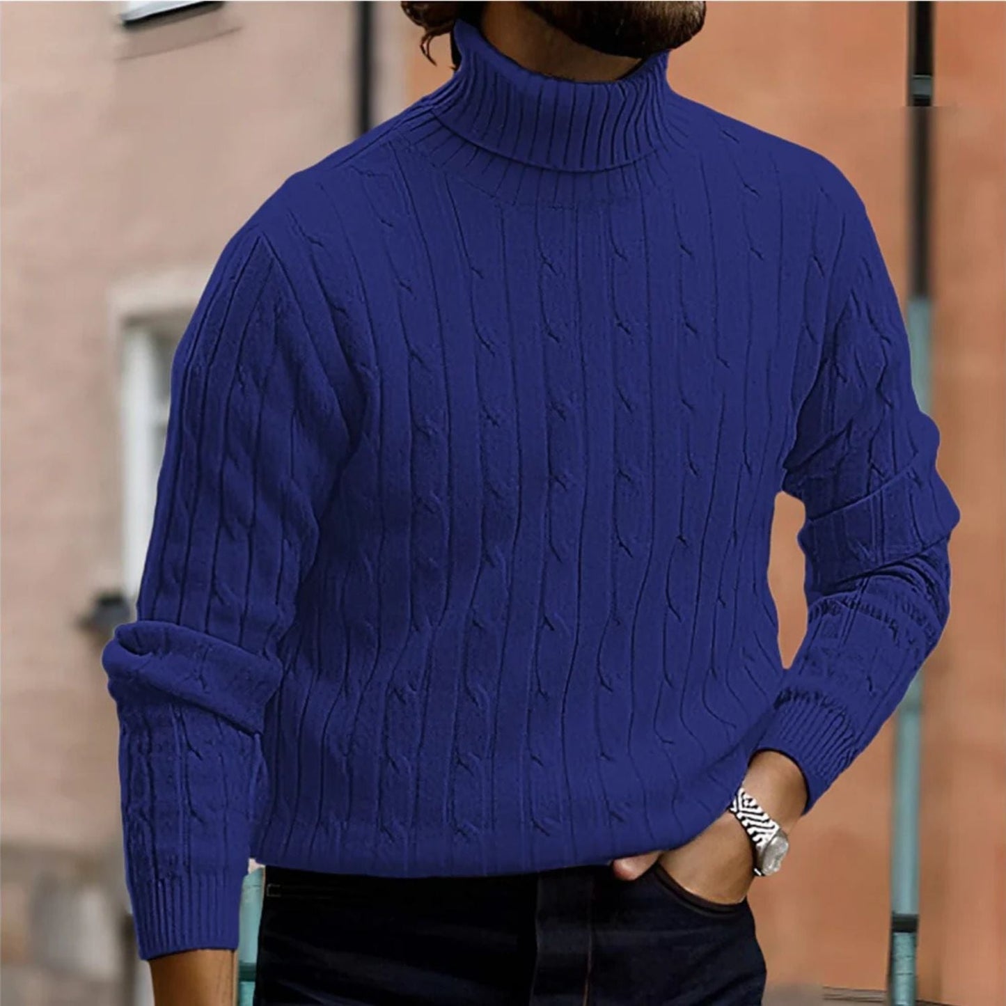 Cable Roll Neck Knit Jumper | Zyphhra